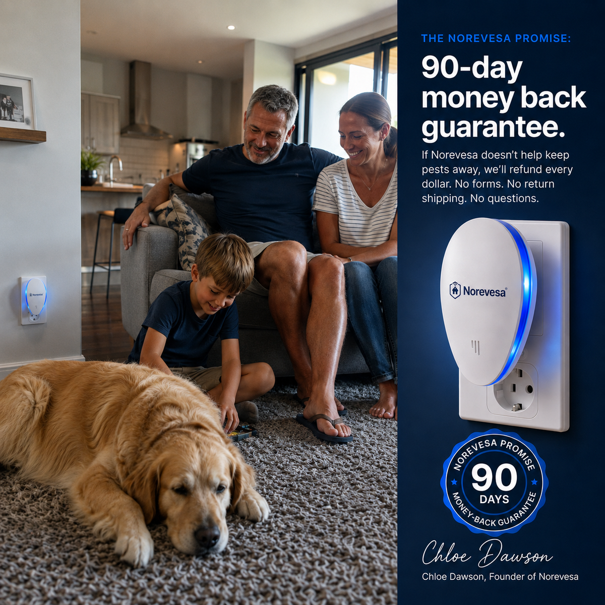 NOREVESA™ Ultrasonic Pest Repeller