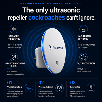 NOREVESA™ Upgraded Pest Repeller - Banish Roaches For Good